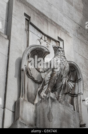 I dettagli architettonici della Stazione Centrale di Milano, Milano, Italia Foto Stock