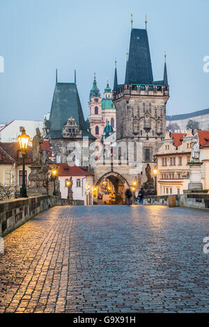 Ponte Carlo a Praga - Repubblica Ceca Foto Stock