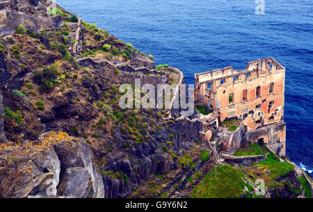 Casa diroccata e le rovine della Casa Hamilton, Tenerife, Isole Canarie, Spagna Foto Stock