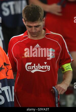 Calcio - UEFA Champions League - finale - AC Milan / Liverpool - Stadio Olimpico. Steven Gerrard di Liverpool esce sconcertato dopo il fischio finale. Foto Stock