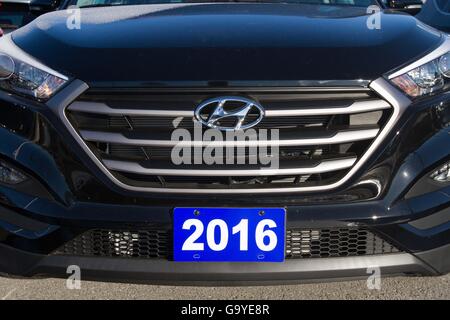 Kingston, Ontario, Canada. Gen 5, 2016. La Hyundai concessionaria auto a Kingston, Ont., martedì 5 gennaio 2016. © Lars Hagberg/ZUMA filo/Alamy Live News Foto Stock