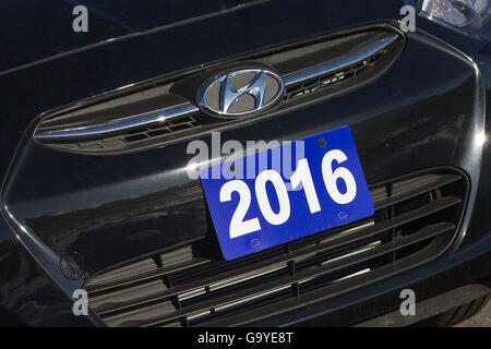 Kingston, Ontario, Canada. Gen 5, 2016. La Hyundai concessionaria auto a Kingston, Ont., martedì 5 gennaio 2016. © Lars Hagberg/ZUMA filo/Alamy Live News Foto Stock