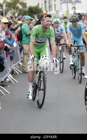 Granville (Francia), 4 luglio 2016 Mark Cavendish dal quarto gradino Granville - Angers Credito: Laurent Lairys / Agenzia Locevaphotos / Alamy Live News Foto Stock