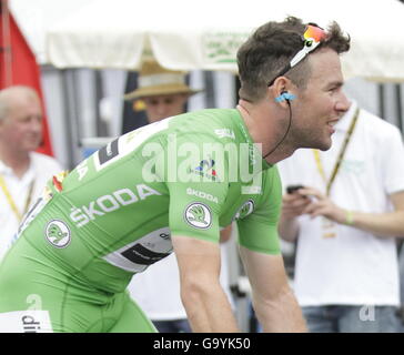 Granville (Francia), 4 luglio 2016 Mark Cavendish dal quarto gradino Granville - Angers Credito: Laurent Lairys / Agenzia Locevaphotos / Alamy Live News Foto Stock