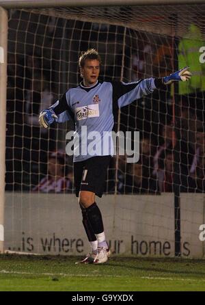 Calcio - Coca-Cola Football League Two - Gioca fuori semifinale - seconda tappa - Lincoln City / Bristol Rovers - Sincil Bank. Alan Marriott, portiere di Lincoln City Foto Stock