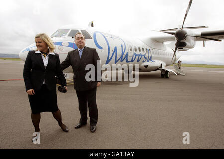 Alex Salmond viaggi di Ulster Foto Stock