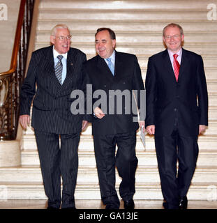 Alex Salmond viaggi di Ulster Foto Stock