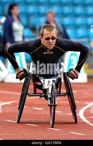 Il britannico Brian Alldis in azione nella classe maschile 200m 54 Foto Stock