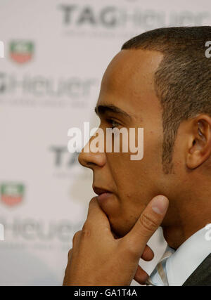 TAG Heuer parte per Lewis Hamilton - Londra Foto Stock