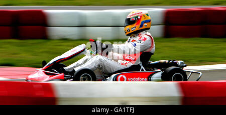 Motor Racing - Lewis Hamilton Champions giovane britannico Go-Karters - Daytona Foto Stock