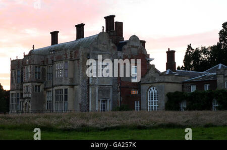 Una visione generale della Felbrigg Hall vicino Cromer, Norfolk, dopo la morte di un ragazzo di 10 anni della scuola elementare di Heathlands vicino a Colchester. Foto Stock