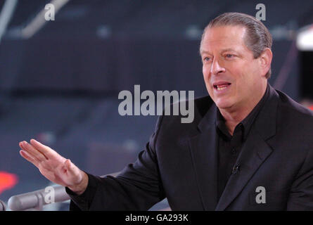 Al Gore a Wembley Stadium - Londra Foto Stock