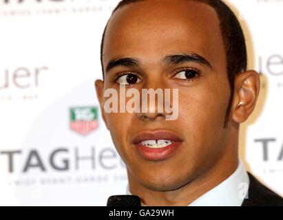 TAG Heuer parte per Lewis Hamilton - Londra Foto Stock