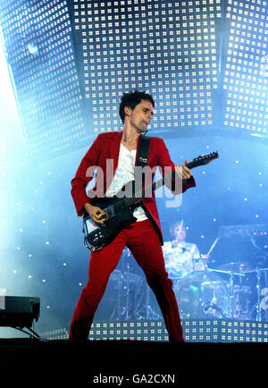 Oxegen Festival - Irlanda. Il titolo di Muse The Main Stage durante il festival musicale Oxegen all'ippodromo di Punchestown, Co Kildare. Foto Stock