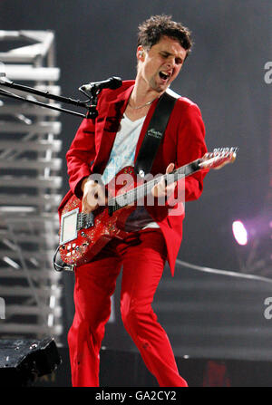 Oxegen Festival - Irlanda. Il titolo di Muse The Main Stage durante il festival musicale Oxegen all'ippodromo di Punchestown, Co Kildare. Foto Stock