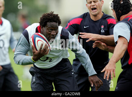 Paul Sackey in Inghilterra durante una sessione di formazione alla Bath University di Bath. Foto Stock