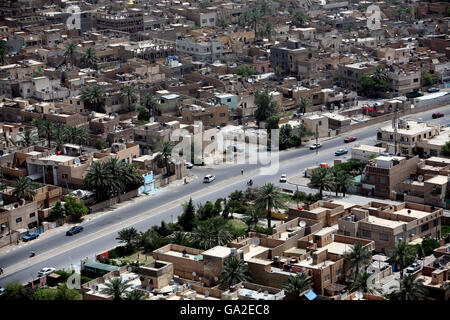 Veduta aerea di Baghdad. Una foto aerea di Baghdad. Foto Stock