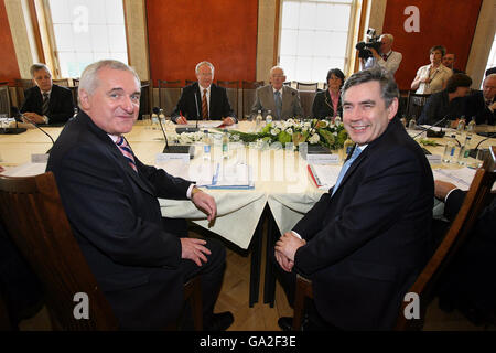 Gordon Brown in Irlanda del Nord Foto Stock