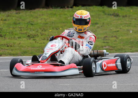 Motor Racing - Lewis Hamilton Champions giovane britannico Go-Karters - Daytona Foto Stock