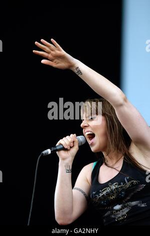 Isola di Wight Festival 2007. Mel C si esibisce al Festival dell'Isola di Wight a Seaclose Park. Foto Stock