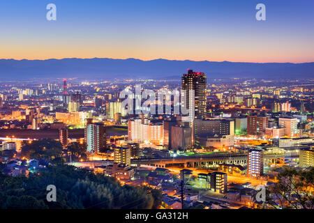 Kumamoto, Giappone skyline del centro. Foto Stock