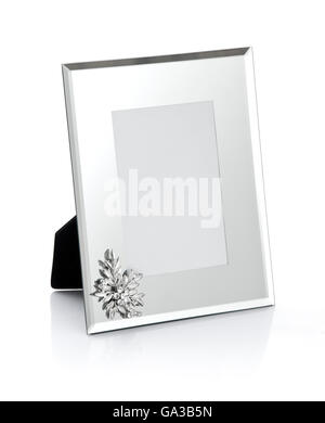 Blank Photo Frame isolati su sfondo bianco Foto Stock