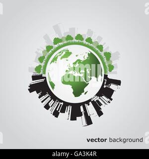 Eco vettore Globe Illustrazione Vettoriale