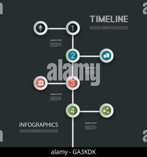 Infografico con design icone - Illustrazione liberamente in formato vettoriale modificabile Illustrazione Vettoriale