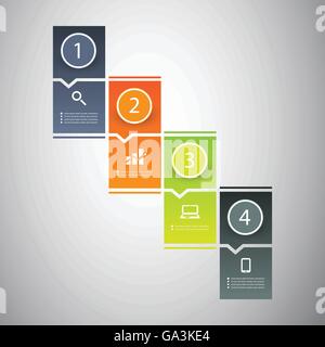 Infografico con design icone - Illustrazione liberamente in formato vettoriale modificabile Illustrazione Vettoriale