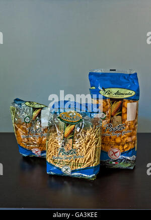 Assortimento di gluten-free pasta italiana prodotti Foto Stock