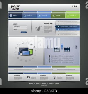 Modello di sito Illustrazione Vettoriale