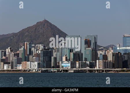 District Kwun Tong, picco di Kowloon dietro, Kowloon East, Hong Kong, Cina Foto Stock