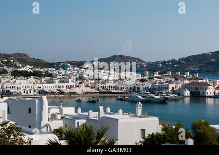 Porto Mykonos o Chora, Mykonos, Cicladi Grecia, Europa Foto Stock
