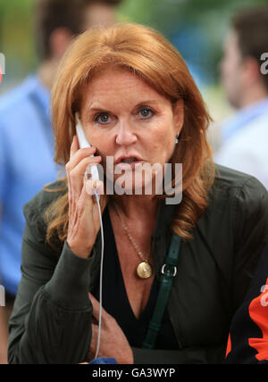 Sarah Ferguson durante il round dieci della FIA Formula e campionato a Battersea Park, Londra. Foto Stock