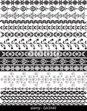 Vettore di bordi decorativi Illustrazione Vettoriale