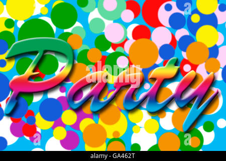 Coriandoli colorati sfondo astratto, con parti di testo su di esso Foto Stock