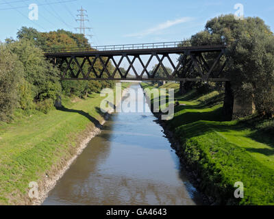 L Emscher, Oberhausen, Germania Foto Stock