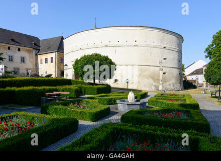 Pöggstall Canon Rondell accanto al castello Austria Niederösterreich, Bassa Austria Waldviertel Foto Stock