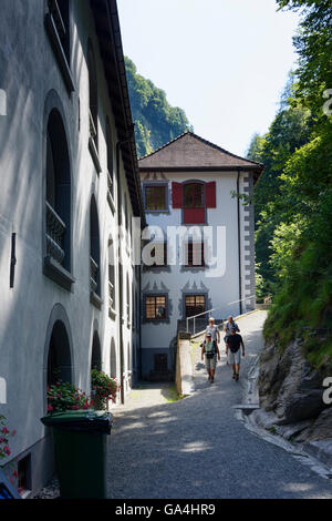 Pfäfers ex bath house in Bad Pfäfers nella Tamina Gorge Svizzera San Gallo Sarganserland Foto Stock