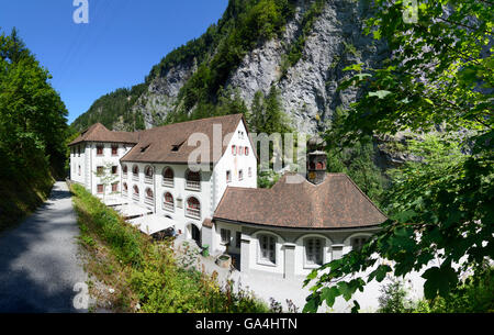 Pfäfers ex bath house in Bad Pfäfers nella Tamina Gorge Svizzera San Gallo Sarganserland Foto Stock