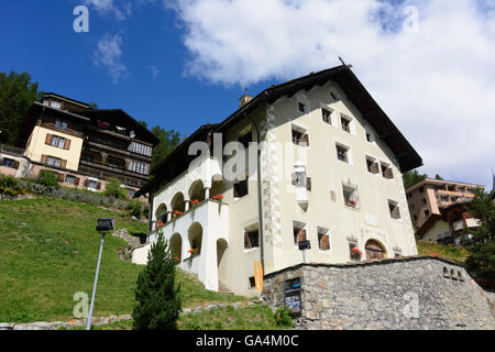 San Moritz (San Murezzan, San Maurizio) Museo Engadina Svizzera Grigioni Grigioni Oberengadin, Alta Engadina Foto Stock