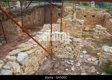 Monte Judica, Ellenizzata insediamento indigeno. Catania, in Sicilia. Foto Stock