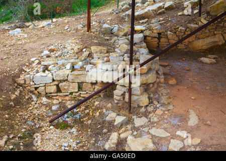 Monte Judica, Ellenizzata insediamento indigeno. Catania, in Sicilia. Foto Stock