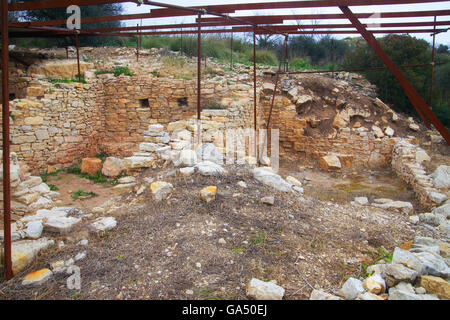 Monte Judica, Ellenizzata insediamento indigeno. Catania, in Sicilia. Foto Stock