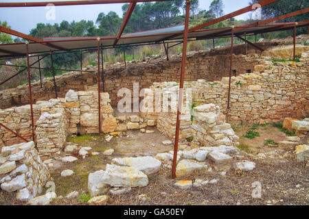 Monte Judica, Ellenizzata insediamento indigeno. Catania, in Sicilia. Foto Stock