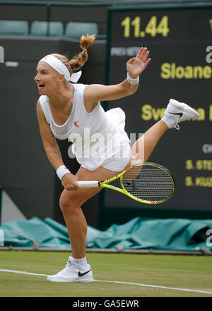 Londra, Regno Unito. 3 Luglio, 2016. Svetlana Kuznetsova Russia i campionati di Wimbledon 2016 All England Tennis Club, Wimbledon, Londra, Inghilterra 03 Luglio 2016 All England Tennis Club, Wimbledon, Londra, Inghilterra 2016 Credit: Allstar Picture Library/Alamy Live News Foto Stock