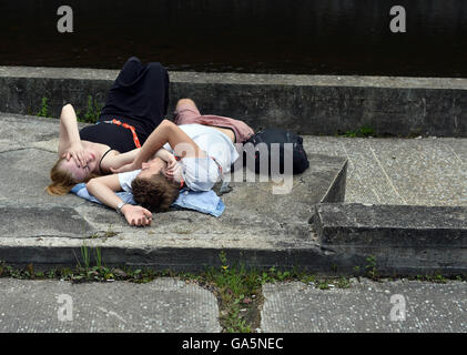 Karlovy Vary, Repubblica Ceca. 03 Luglio, 2016. Atmosfera durante la cinquantunesima Karlovy Vary Film Festival Internazionale di Karlovy Vary, Repubblica Ceca, 3 luglio 2016. © Katerina Sulova/CTK foto/Alamy Live News Foto Stock