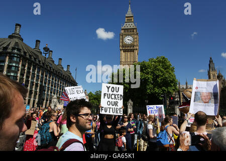 02/07/2016 marzo per l'Europa, Anti-Brexit protesta, London, Regno Unito Foto Stock