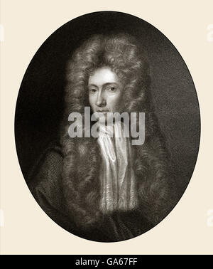 Robert Boyle, 1627-1691, un anglo-irlandese filosofo naturale, chimico, fisico e inventore Foto Stock