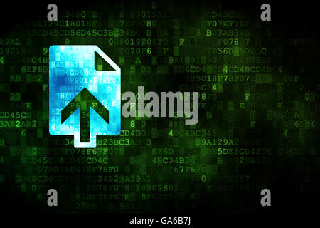 Sviluppo Web concetto: Upload su sfondo digitale Foto Stock